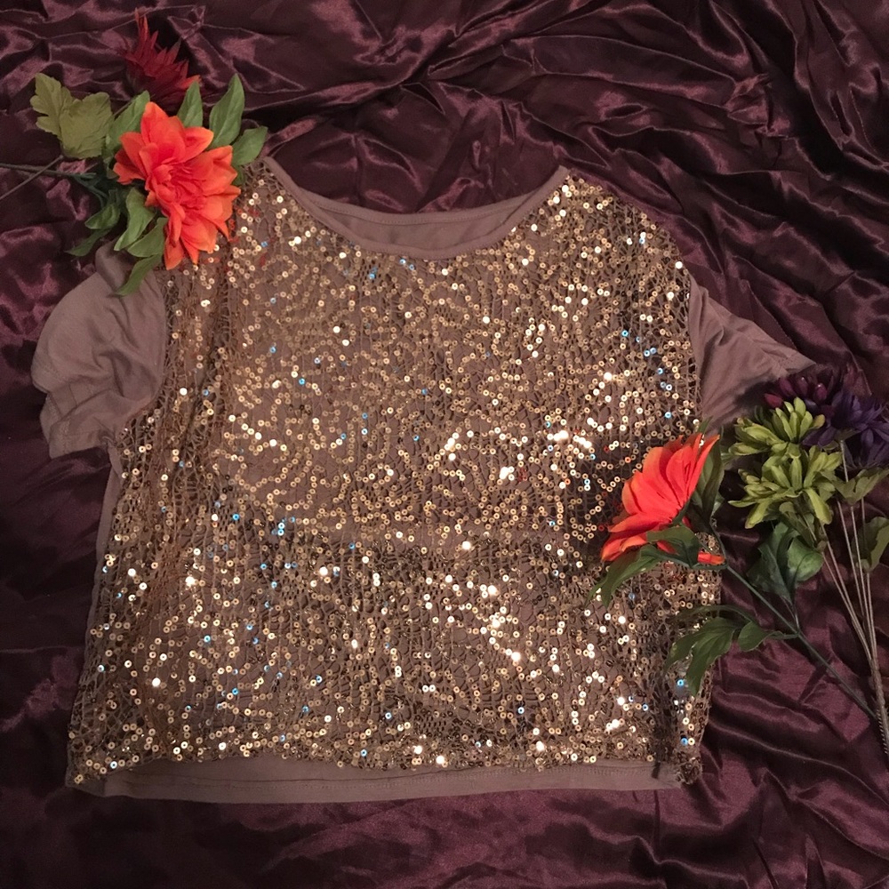 purplish nude short sleeve